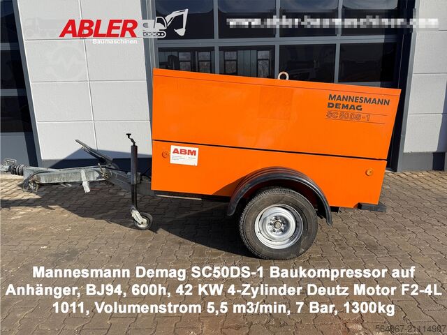 Kompressor Demag SC50DS-1 Baukompressor 4 Zylinder 7 Bar