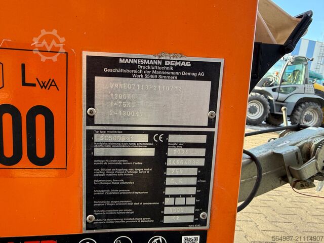 Kompressor Demag SC50DS-1 Baukompressor 4 Zylinder 7 Bar