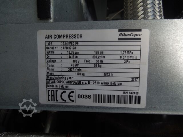 Schraubenkompressor ATLAS COPCO GA45VSDFF