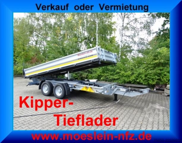Tipper trailer Möslein TTD 13 Verzinkt  13 t Tandem 3- Seitenkipper Tieflader-- Neufahrzeug --