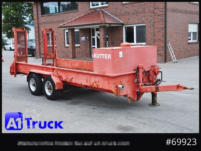 Tieflader Anhänger MUELLER-MITTELTAL Obermaier T 60, Tandem, Tieflader mit Rampen