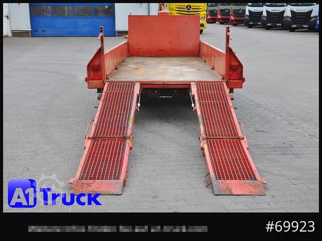 Tieflader Anhänger MUELLER-MITTELTAL Obermaier T 60, Tandem, Tieflader mit Rampen