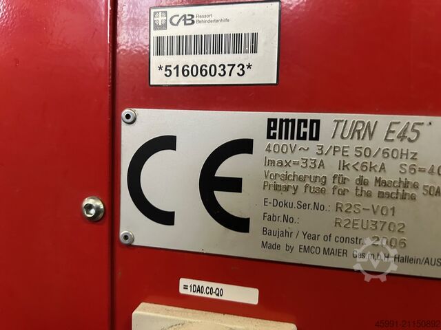 CNC lathe Emco EMCOTURN E45 with barfeeder