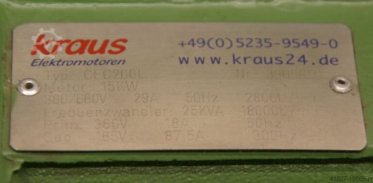 Frequenzumformer 300 V 165 Hz 25 KVA Kraus CFC 200L