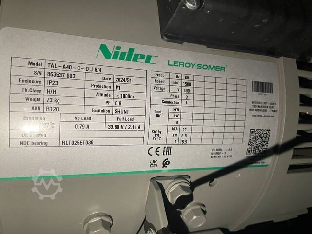 Generator set Perkins 403D-11G - 11 kVA Used Generator - DPX-12667