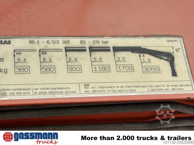 Truck mounted crane Atlas AK 60.1-A2, absattelbar, Seilwinde, Funk