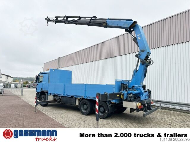 Flatbed truck Mercedes-Benz Actros 2741 L 6x4, Twist-Lock ausz. auf 3m,