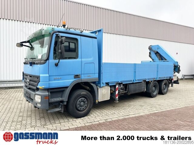 Flatbed truck Mercedes-Benz Actros 2741 L 6x4, Twist-Lock ausz. auf 3m,