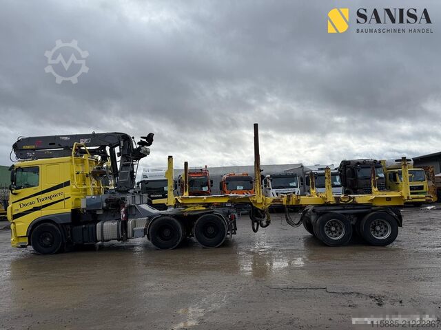 Holztransporter LKW DAF XF 510/Lang+Kurz Holz/6x4/Penz 30Lp+8.20