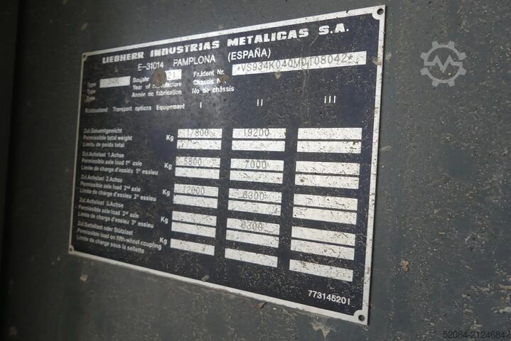 Liebherr Kran 34K inkl. Kranbuch Liebherr 34 K