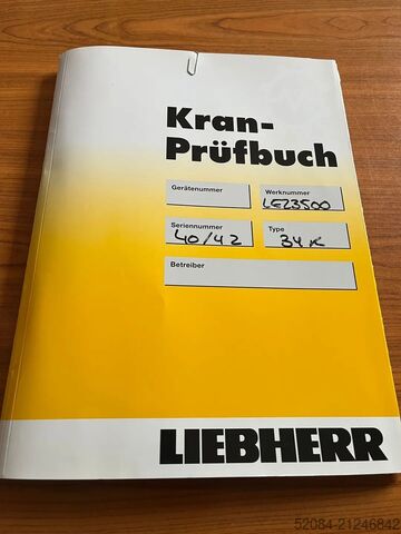 Liebherr Kran 34K inkl. Kranbuch Liebherr 34 K