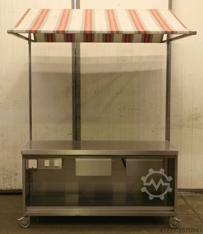 Mobiler Verkaufstresen Edelstahl Typ 1800/1670/H2330 mm