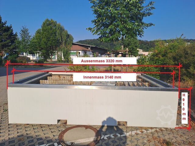Water tank for waterjet system Wasserbecken 3x2 m gebraucht Diverse Wasserstrahlanlagen