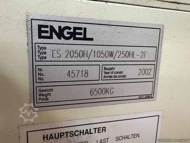 Injection molding machine ENGEL ES 2050H/1050W/250 Hl-2F