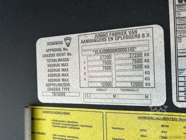 Tieflader Jumbo Groenewegen T 0152 D / Semi Dieplader / Auto - ...