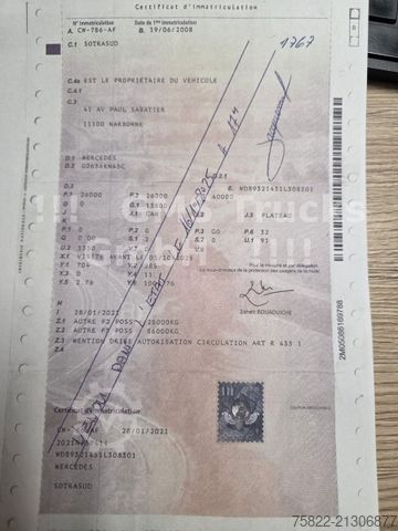 LKW-Fahrgestell MERCEDES-BENZ Actros 2636 / 6X4 / Full Steel / 3 Pedal