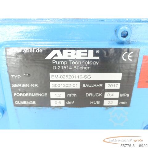 Control unit ABEL Abel EM - 025Z0110-SG SN:3001302-01 + Lenze GST06-2M VAL 090CM4