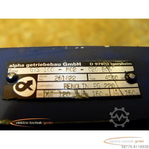 Steuerung Alpha Getriebebau GTS 100-M02-020 B05 Getriebe SN: 261822