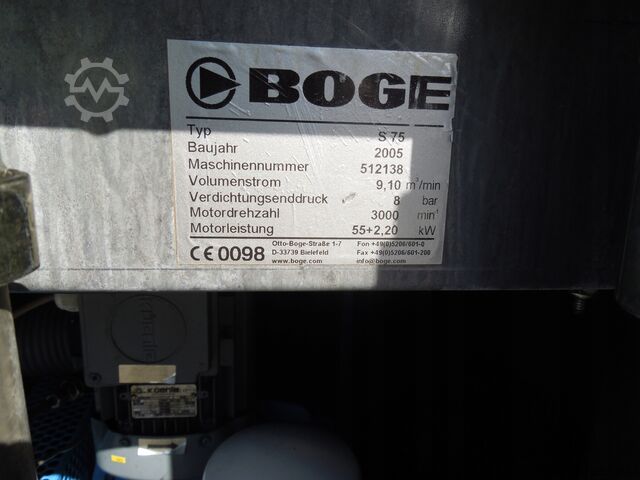 Screw compressor BOGE S75