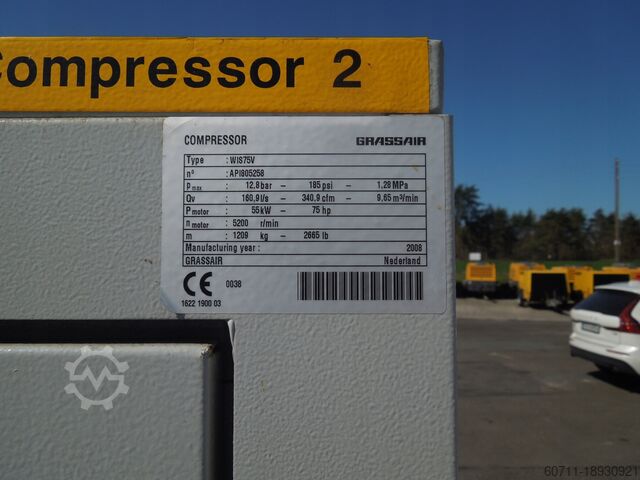 Screw compressor GRASSAIR WIS75V