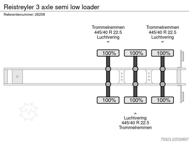 Semi low-loader Reistreyler 3 axle semi low loader