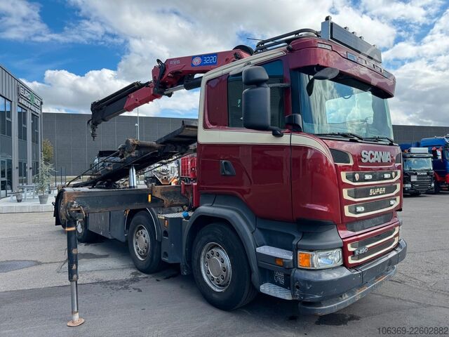 Truck mounted crane SCANIA R490 8x2*6 Euro 6 Tipper / Crane HMF 3220 K6