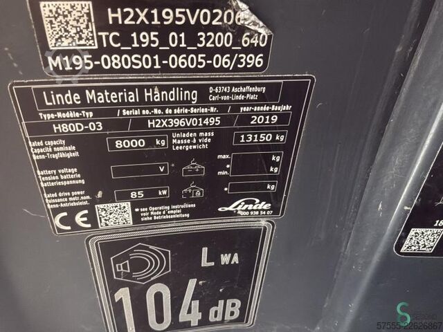 Forklift Linde H 80 D (396)