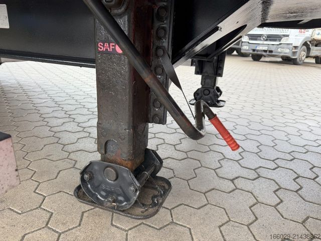 Open semitrailer with tarp  Wiese Mega Schiebeplane mit Dhollandia Rampe 9t