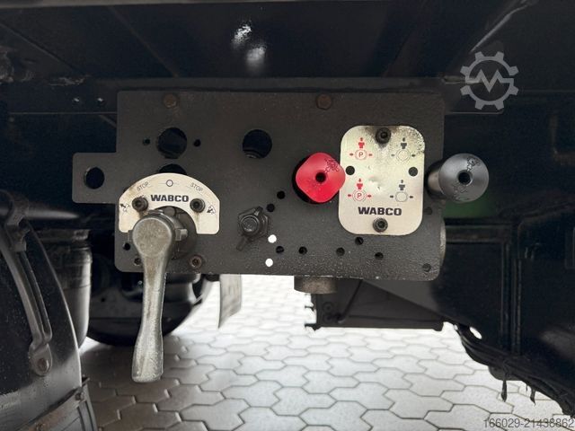 Open semitrailer with tarp  Wiese Mega Schiebeplane mit Dhollandia Rampe 9t