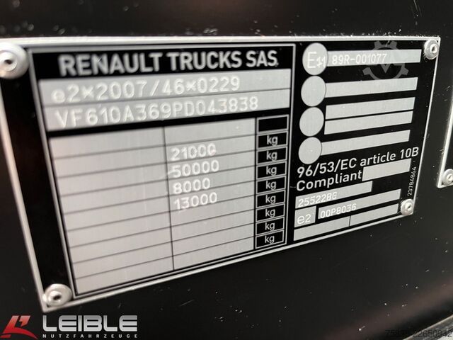 Standard SZM RENAULT T  480 High*Standklima*2 x Tank*262 TKM*Retarder