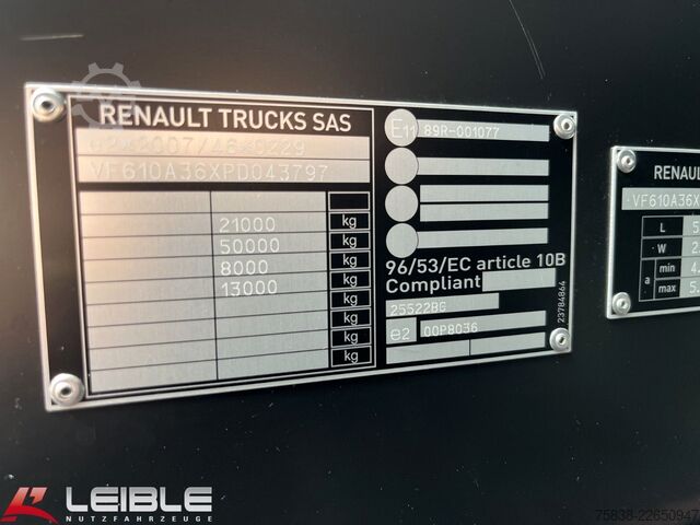 Standard SZM RENAULT T 480 High*Standklima*2 x Tank*259 TKM*Retarder