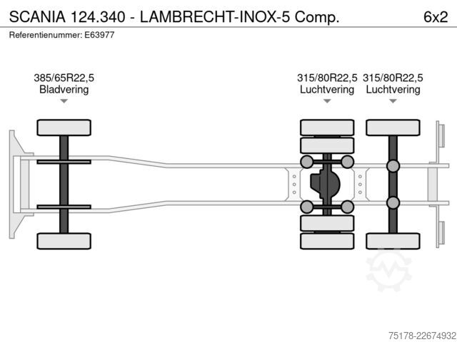 Silo SCANIA 124.340 - LAMBRECHT-INOX-5 Comp.