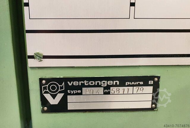 Vertongen tenoning machine P04 Vertongen P04