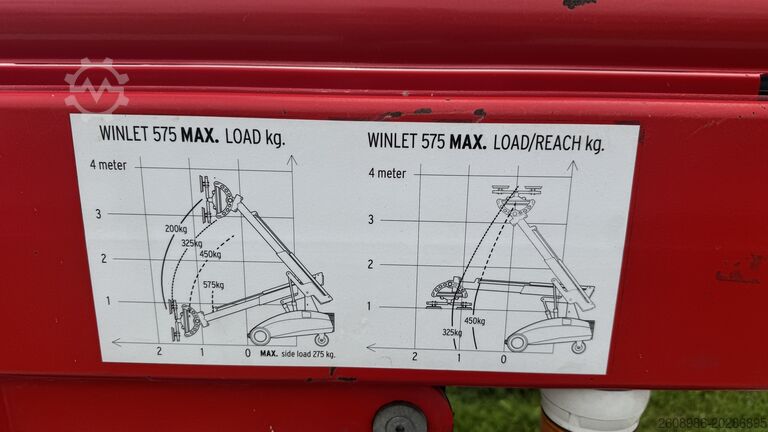 Mobile crane Winlet 575 glass lifter, glass robot, mobile crane 575
