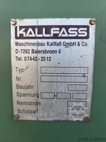 Abziehmaschine Kallfass PFA 200 FF