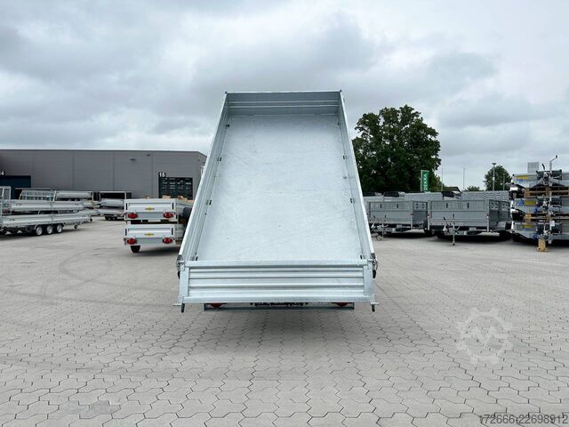 Three-way tipper Humbaur HTK 3500.37 | PROSTEEL 362X185X40CM 3500KG DREISEITENKIPPER