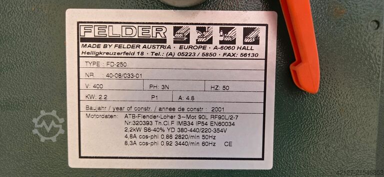 Langlochbohrmaschine Felder FD 250