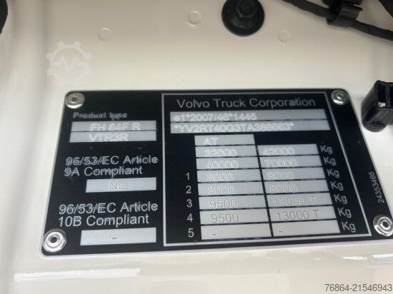 Kipper LKW VOLVO FH500, RETARDER, KH KIPPER 18M³ MIT CRAMARO VERDECK