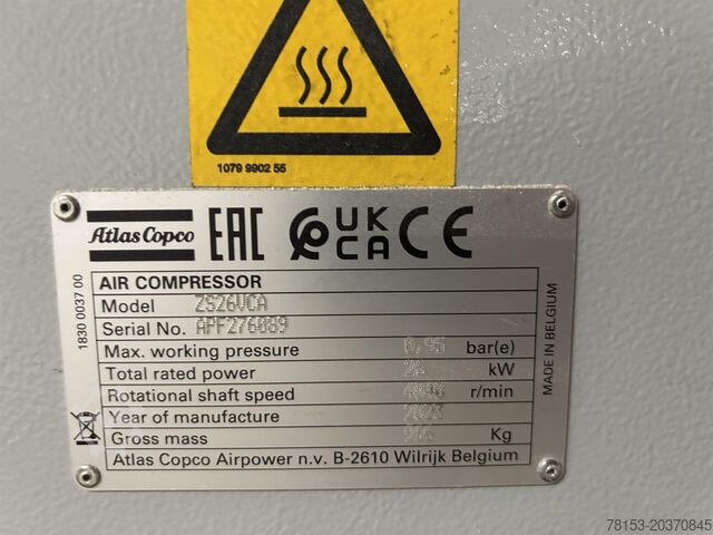 Schraubenkompressor Atlas Copco ZS26VCA