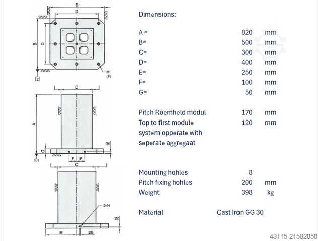Clamping cube with Roemheld hydr. Screw Hohenstein WVL / Roemheld
