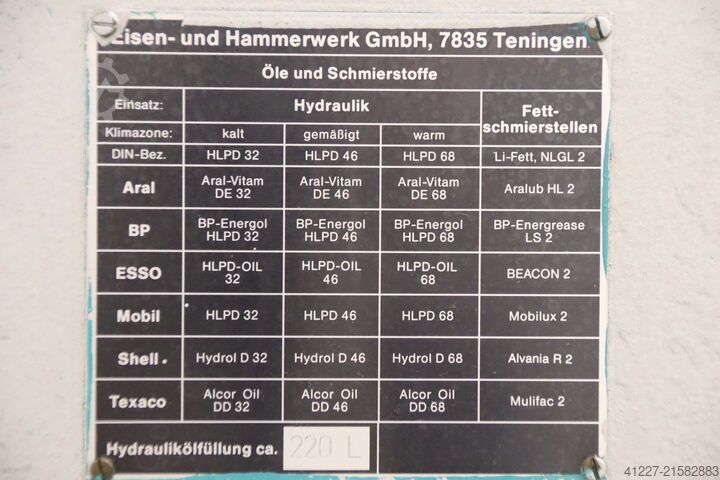 Tafelschere 6 x 2000 mm EHT TSS 6-20