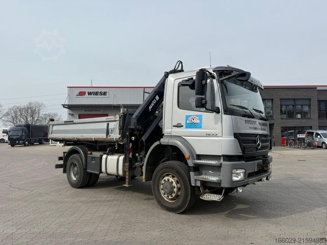 LKW mit Pritsche (offen) MERCEDES-BENZ Axor 1833 4x4 HAD Dreiseitenkipper mit MGK Kran