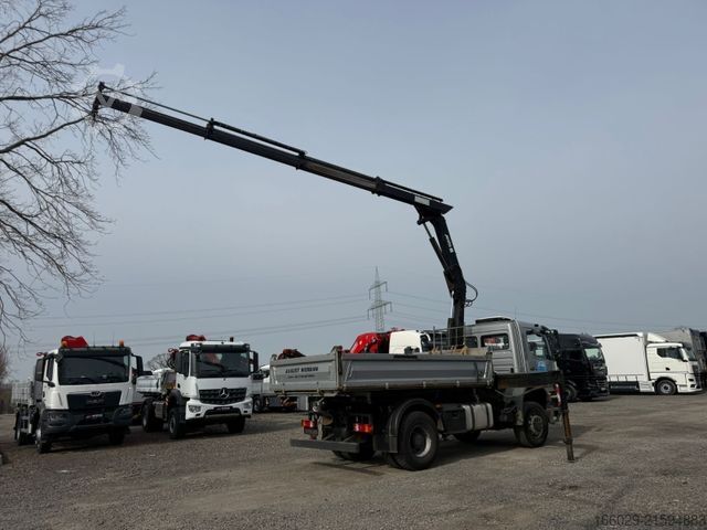 LKW mit Pritsche (offen) MERCEDES-BENZ Axor 1833 4x4 HAD Dreiseitenkipper mit MGK Kran