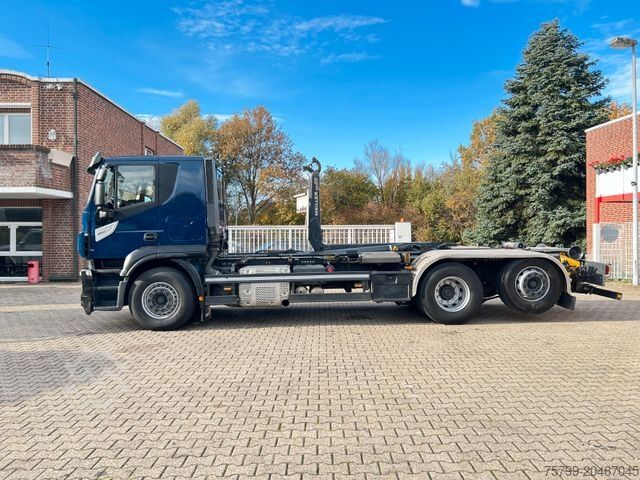 Roll-off tipper truck IVECO 460 Stralis MEILLER Abroller mit LIft-Lenkachse