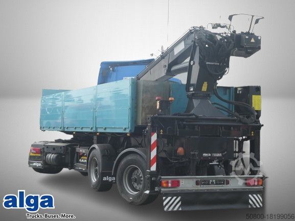 Auflieger mit offener Pritsche LANGENDORF SSH 20/21, Rollkran MKG, Gelenkt, 7.800mm lang