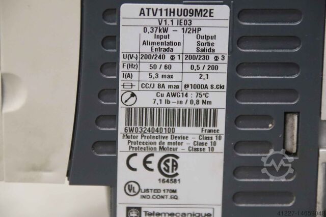 Frequency converter 0.37 kW Telemecanique ATV11HU09M2E