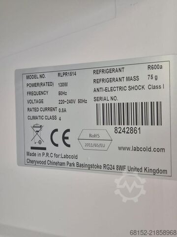 Labcold Pharmacy Refrigerator, Model RLPR1514 Labcold RLPR1514