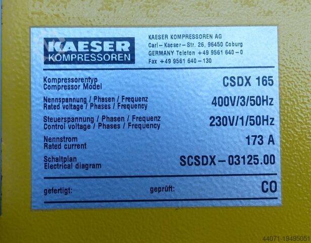 Schraubenkompressor CSDX165 Kaeser CSDX165