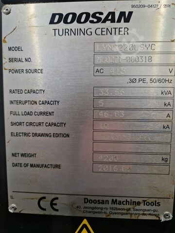 CNC-Drehmaschine Doosan Lynx 220 LSYC