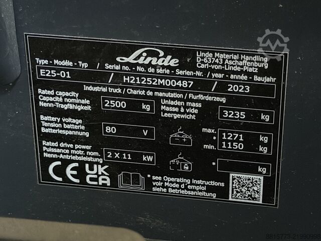 Gabelstapler Linde E25-01